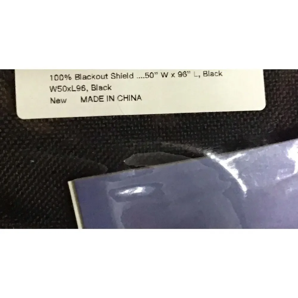3 Inovaday Blackout Curtain Panels 50x96 Black Linen Look